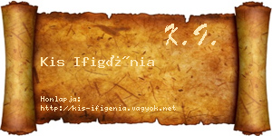 Kis Ifigénia névjegykártya